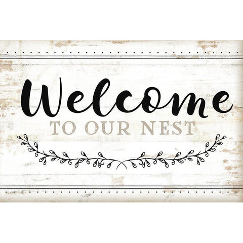 Welcome to Our Nest White Modern Wood Framed Art Print by Pugh, Jennifer