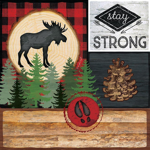 Stay Strong Gold Ornate Wood Framed Art Print with Double Matting by Pugh, Jennifer