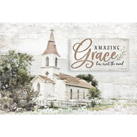 Amazing Grace Gold Ornate Wood Framed Art Print with Double Matting by Pugh, Jennifer