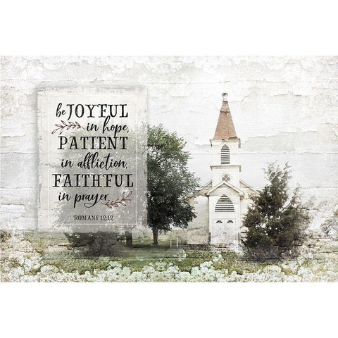 Be Joyful White Modern Wood Framed Art Print by Pugh, Jennifer