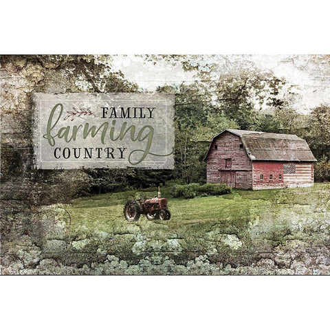 Farm, Family, Country Gold Ornate Wood Framed Art Print with Double Matting by Pugh, Jennifer