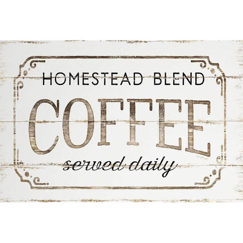 Homestead Coffee Black Modern Wood Framed Art Print with Double Matting by Pugh, Jennifer