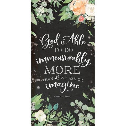 God is Able Black Modern Wood Framed Art Print with Double Matting by Pugh, Jennifer