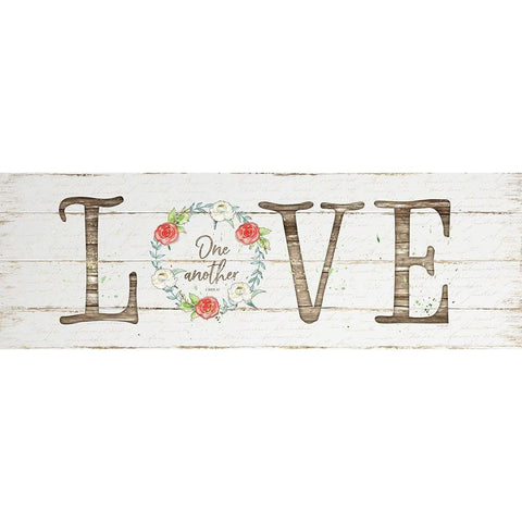 Love White Modern Wood Framed Art Print by Pugh, Jennifer