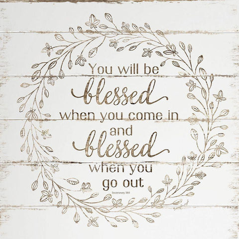 You Will Be Blessed Gold Ornate Wood Framed Art Print with Double Matting by Pugh, Jennifer