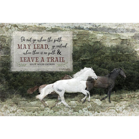 Leave a Trail Black Modern Wood Framed Art Print with Double Matting by Pugh, Jennifer