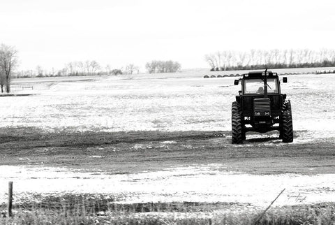 Tractor II Black Ornate Wood Framed Art Print with Double Matting by Pugh, Jennifer