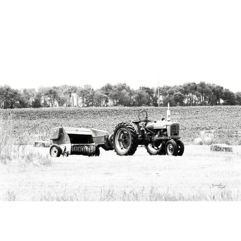 Tractor III Black Modern Wood Framed Art Print with Double Matting by Pugh, Jennifer