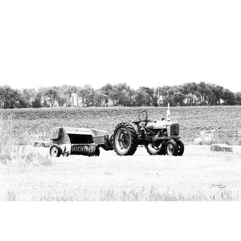 Tractor III Gold Ornate Wood Framed Art Print with Double Matting by Pugh, Jennifer