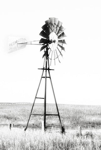 Windmill Black Ornate Wood Framed Art Print with Double Matting by Pugh, Jennifer