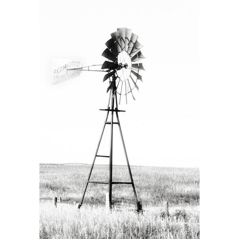 Windmill Black Modern Wood Framed Art Print by Pugh, Jennifer