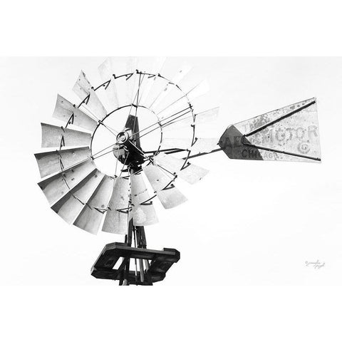 Windmill III Black Modern Wood Framed Art Print by Pugh, Jennifer
