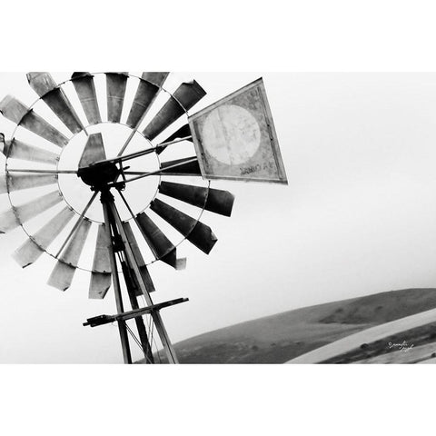Windmill IV White Modern Wood Framed Art Print by Pugh, Jennifer