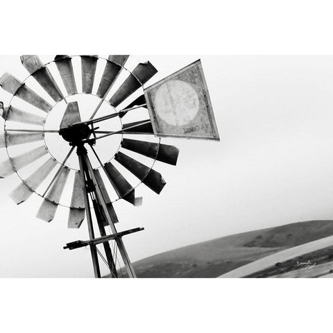 Windmill IV Black Modern Wood Framed Art Print by Pugh, Jennifer