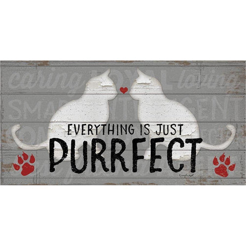 Purrfect Gold Ornate Wood Framed Art Print with Double Matting by Pugh, Jennifer