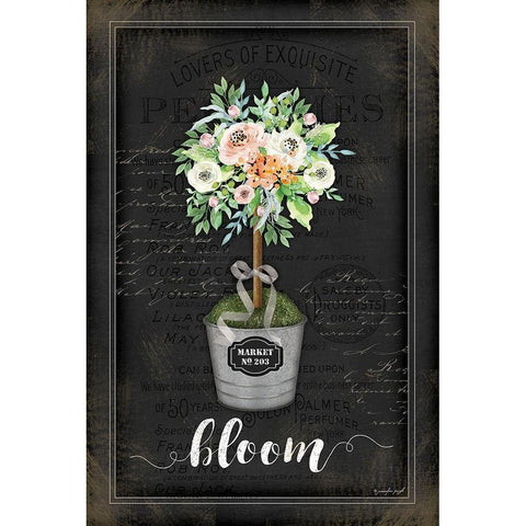 Floral Topiary III Black Modern Wood Framed Art Print with Double Matting by Pugh, Jennifer