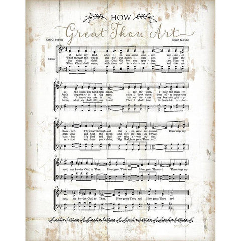 How Great Thou Art Black Modern Wood Framed Art Print with Double Matting by Pugh, Jennifer