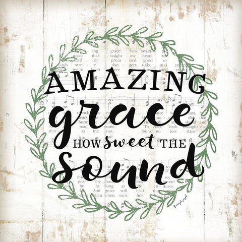 Amazing Grace Black Ornate Wood Framed Art Print with Double Matting by Pugh, Jennifer