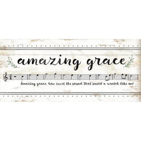 Amazing Grace White Modern Wood Framed Art Print by Pugh, Jennifer