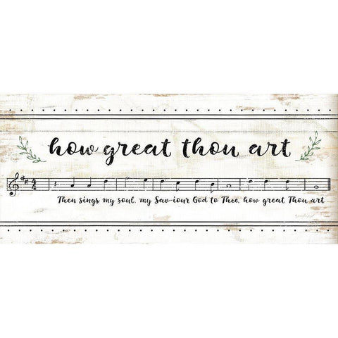 How Great Thou Art White Modern Wood Framed Art Print by Pugh, Jennifer