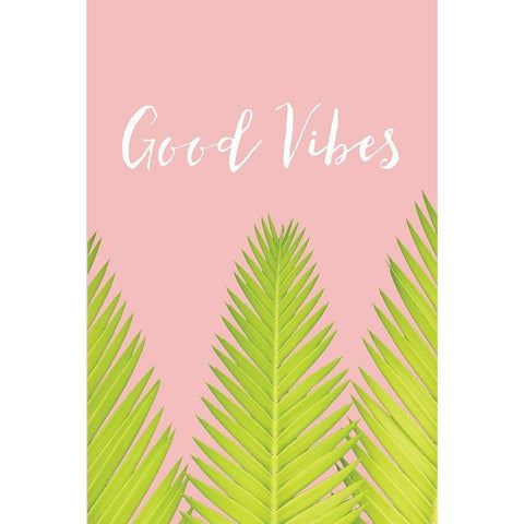 Good Vibes White Modern Wood Framed Art Print by Pugh, Jennifer