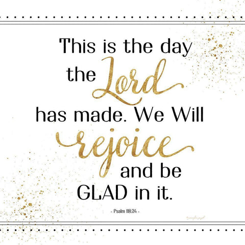 Rejoice and Be Glad White Modern Wood Framed Art Print with Double Matting by Pugh, Jennifer