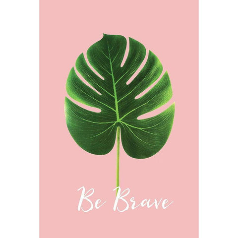 Be Brave Black Modern Wood Framed Art Print by Pugh, Jennifer