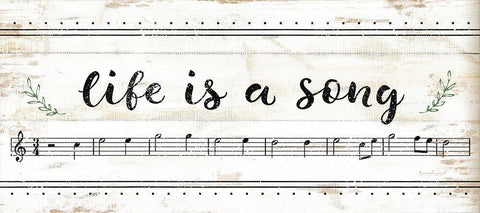 Life is a Song Black Ornate Wood Framed Art Print with Double Matting by Pugh, Jennifer