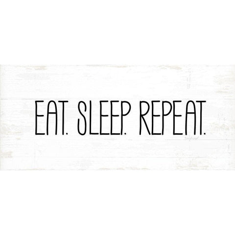 Eat, Sleep, Repeat Gold Ornate Wood Framed Art Print with Double Matting by Pugh, Jennifer