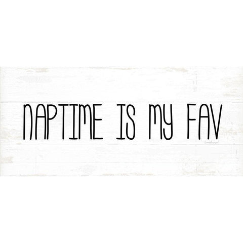 Naptime is My Fav Black Modern Wood Framed Art Print by Pugh, Jennifer