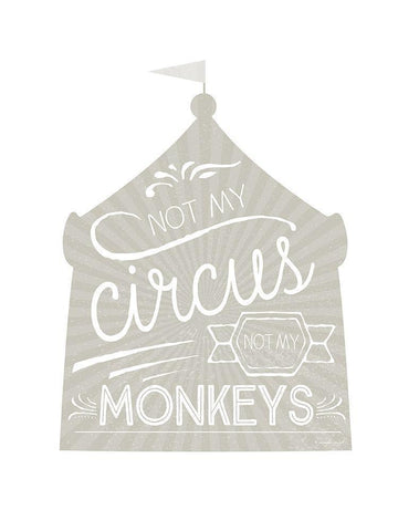 Not My Circus White Modern Wood Framed Art Print with Double Matting by Pugh, Jennifer