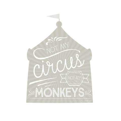 Not My Circus White Modern Wood Framed Art Print by Pugh, Jennifer