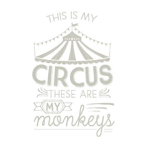 This is My Circus Black Modern Wood Framed Art Print with Double Matting by Pugh, Jennifer