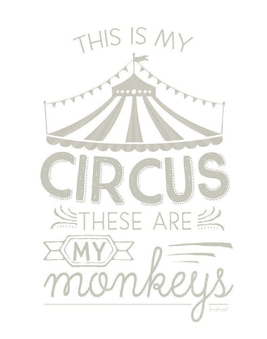 This is My Circus Black Ornate Wood Framed Art Print with Double Matting by Pugh, Jennifer