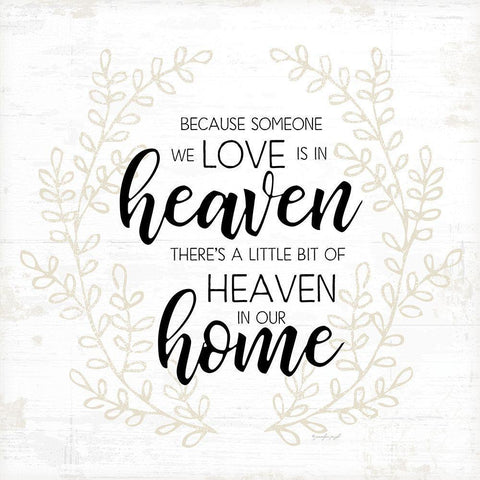 Heaven in Our Home Black Ornate Wood Framed Art Print with Double Matting by Pugh, Jennifer