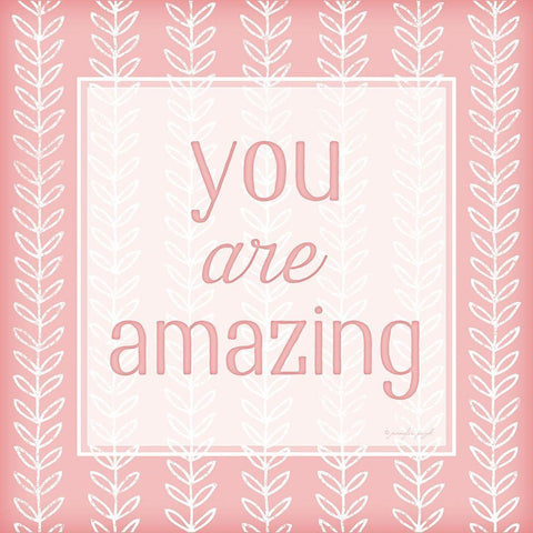 You Are Amazing Black Ornate Wood Framed Art Print with Double Matting by Pugh, Jennifer