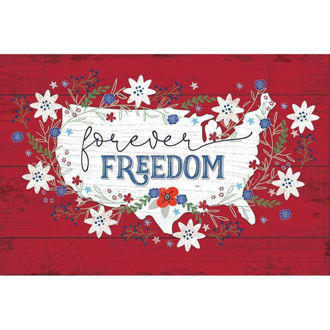 Forever Freedom White Modern Wood Framed Art Print by Pugh, Jennifer