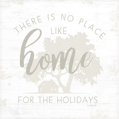 No Place Like Home White Modern Wood Framed Art Print by Pugh, Jennifer