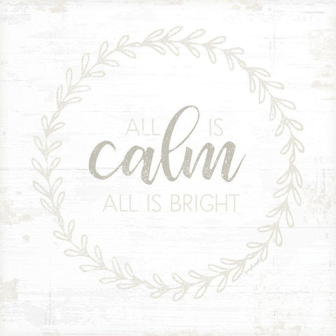 All is Calm White Modern Wood Framed Art Print by Pugh, Jennifer