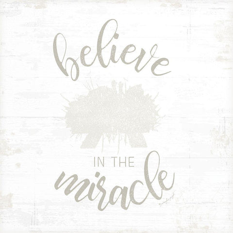 Believe in Miracle Gold Ornate Wood Framed Art Print with Double Matting by Pugh, Jennifer