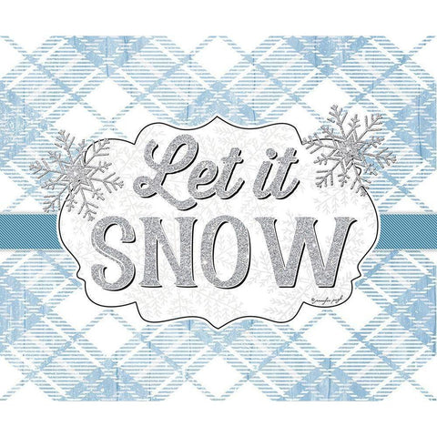 Let It Snow Black Modern Wood Framed Art Print with Double Matting by Pugh, Jennifer