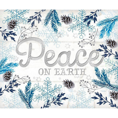 Peace Black Modern Wood Framed Art Print with Double Matting by Pugh, Jennifer