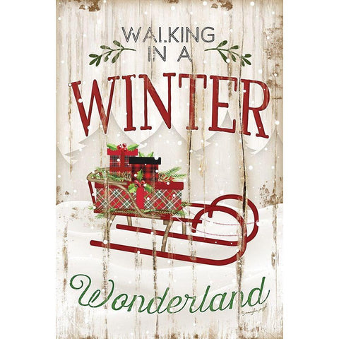 Winter Wonderland White Modern Wood Framed Art Print by Pugh, Jennifer