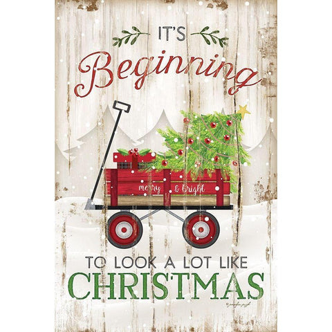 Its Beginning to Look A Lot Like White Modern Wood Framed Art Print by Pugh, Jennifer