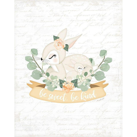 Sweet Little Bunny White Modern Wood Framed Art Print by Pugh, Jennifer