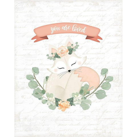 Sweet Little Fox White Modern Wood Framed Art Print by Pugh, Jennifer