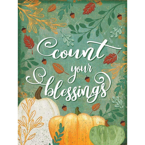 Count Your Blessings Black Modern Wood Framed Art Print with Double Matting by Pugh, Jennifer