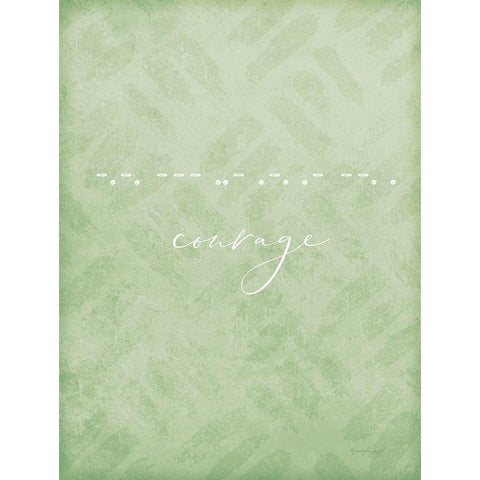 Courage Black Modern Wood Framed Art Print with Double Matting by Pugh, Jennifer