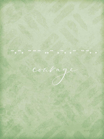 Courage Black Ornate Wood Framed Art Print with Double Matting by Pugh, Jennifer