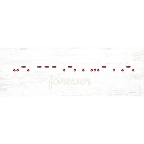 Forever Morse Code White Modern Wood Framed Art Print by Pugh, Jennifer